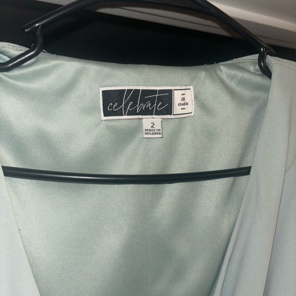 Size 2 sage green brides maid dress from David’s bridal